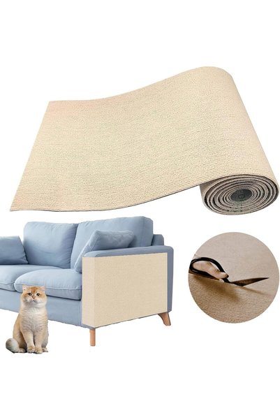 Portalov Cat Scratch Mat, 2Mx0.4M DIY Climbing Cat Scratcher Couch Protector ...