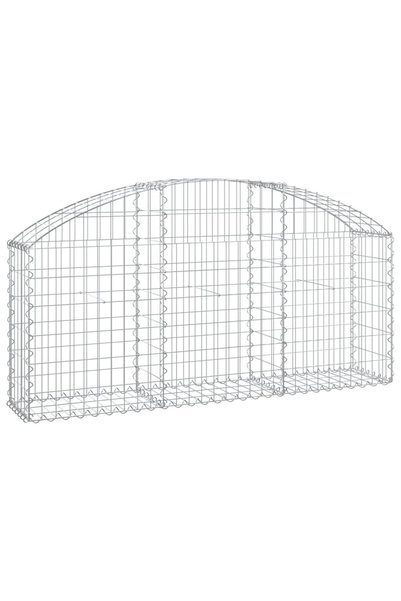 Syfax Coș gabion arcuit, 150x30x60/80 cm, fier galvanizat