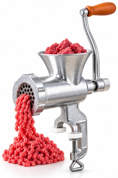 Denx Manual Meat Grinder & Mincer – Heavy Duty Aluminum Hand Crank Meat Grind...