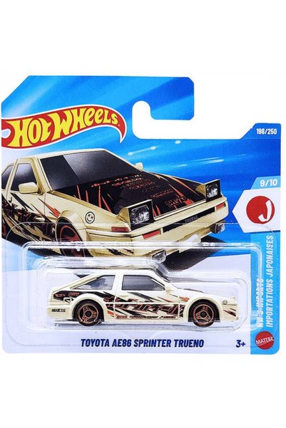 HOT WHEELS Toyota AE86 Sprinter Trueno - HW J-Imports Cream 1/64 Diecast Mode...