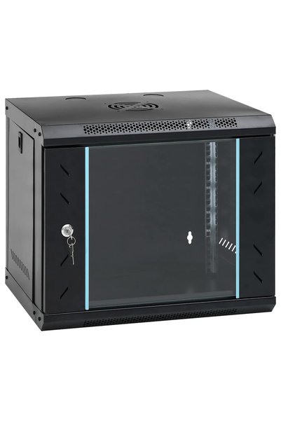 Syfax Dulap de rețea cu depozitare Black 530 x 400 x 450 mm Oțel