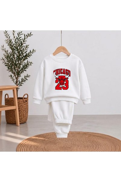 playwear Team Sweatshirt "Boğa 23" Printed for Girls, Boys, and Kids—crew neck