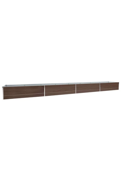 Syfax Strat înălțat de grădină, maro, 600x80x45 cm, oțel galvanizat