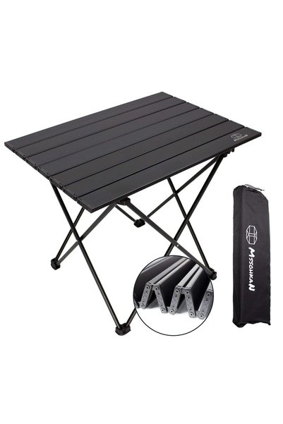 GENERAL MSSOHKAN Camping Table Folding Portable Camp Side Table Aluminum Ligh...