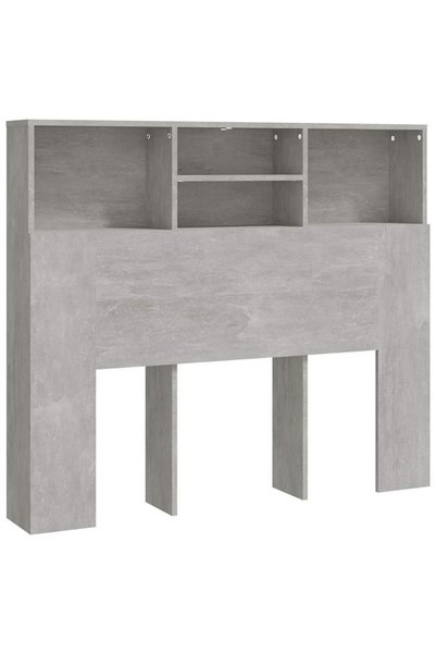 Syfax Tăblie de pat cu dulap, gri beton, 120x19x103,5 cm