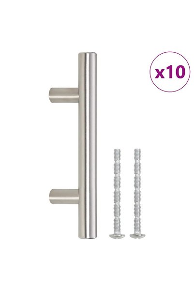 Syfax Mânere de dulap, 10 buc., argintiu, centru orificiu 64 mm lungime total...