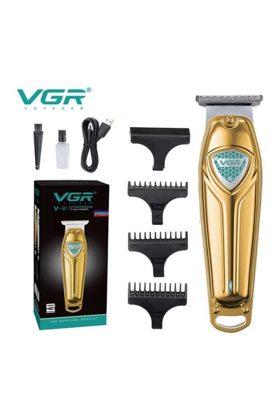 Generic Aparat de Tuns Profesional VGR V911, Auriu, Reîncărcabil, cu 4 Piepteni