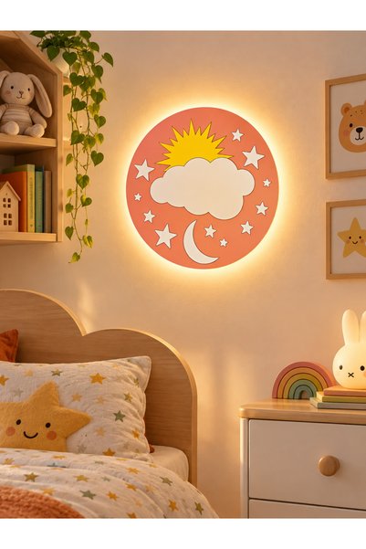 retroelektrik Pilli led Bulut Gece Lambası Çocuk Bebek Odası Duvar Aydınlatma...