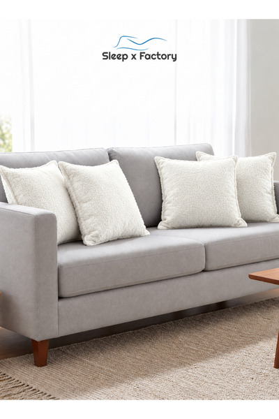 Sleep x Factory Decorative Throw Cushions, 45x45 cm, Washable Zipper Covers &...