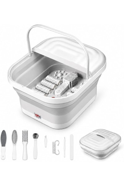 GENERAL Collapsible Foot Spa Bath Massager, Foldable Foot Soaking Tub with He...