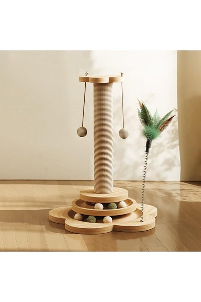 JKJ&ZXZ Pets Cat Scratching Post 18" - Indoor Cat Toys for Small and Medium C...
