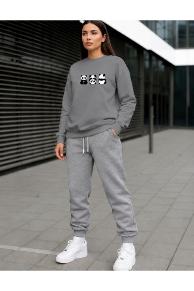 clothes 33 طقم رياضي موسمي من SIFIR YAKA مع طبعة الباندا، مكون من 3 قطع، للنس...