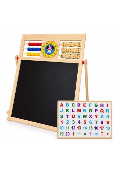 Generic Tablă Multifuncțională Educativă pentru Copii cu Magnet, Cretă și Abac