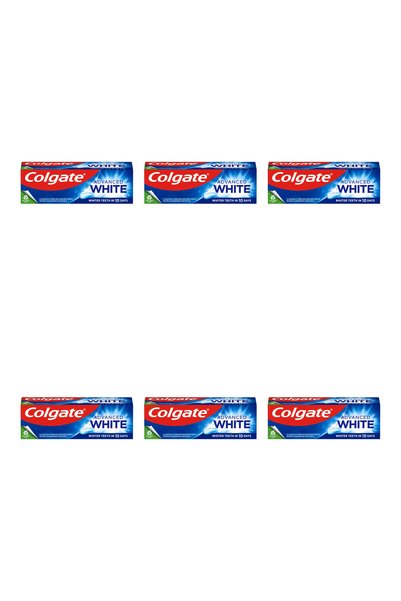 Colgate 6x PACK Advanced White Whitening Toothpaste, 50 ml