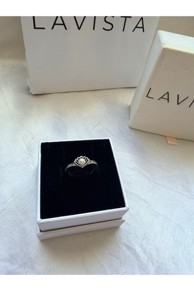 Lavista Silver Prenses Deniz Kabuğu İncisi Gümüş Yüzük