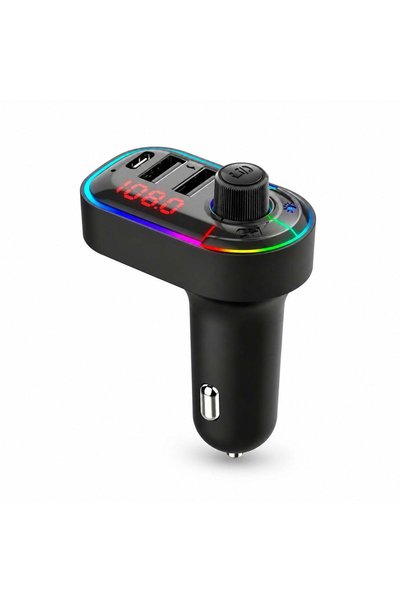 Generic Modulator FM C12 Bluetooth 5.0 și Încărcător Auto cu 3 Porturi și Afi...