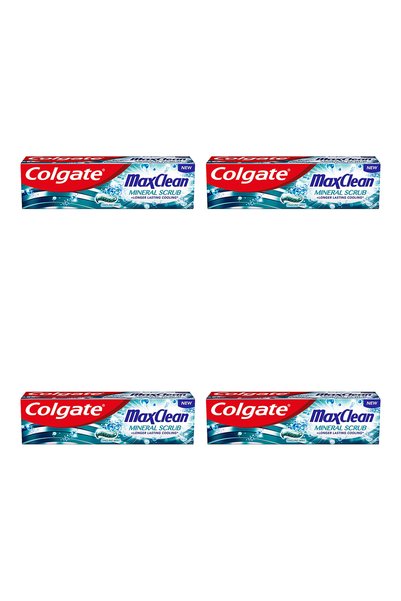 Colgate 4x PACK Pasta de dinti, Max Clean Mineral Scrub, 75ml