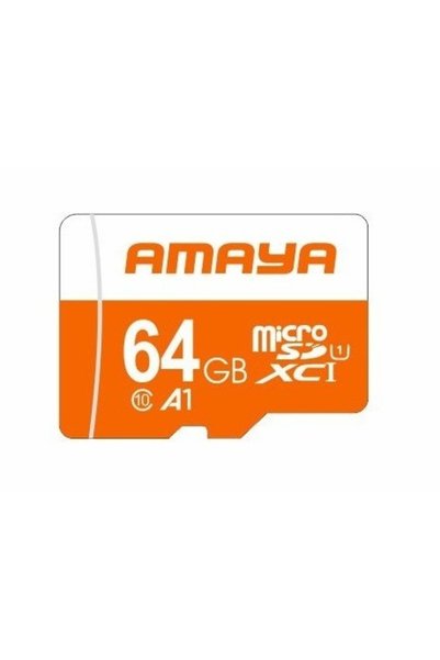 AMAYA Κάρτα μνήμης MicroSDHC 64GB με αντάπτορα, Class 10