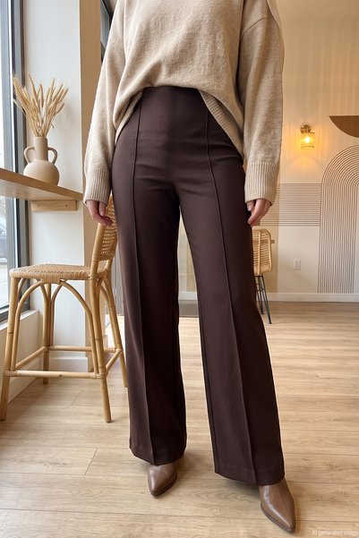 Ceremony Wide-Leg Pants 309 Brown