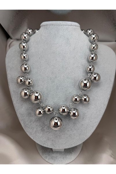 ZS Aksesuar SHINY METAL BEADED MULTIPLE-DANGLE EYE-CATCHING MODERN DESIGN WOM...