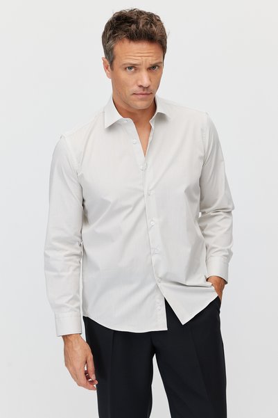 PAULMARK Men's Classic Collar Plain Shirt