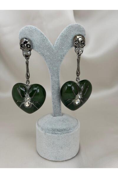 ZS Aksesuar LARGE-DESIGNED, LONG-DANGLING GOTHIC WOMEN'S EARRINGS WITH DETAIL...