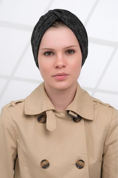 HIJAB VIP توربان شتوي-اسود