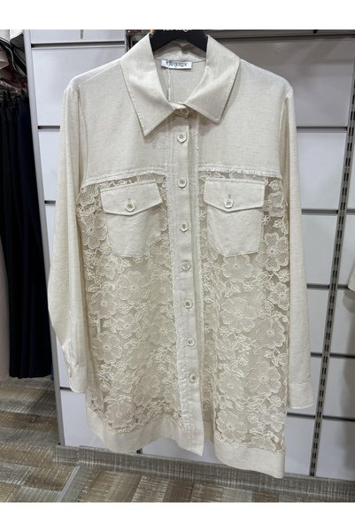 FUAT GÜRSEN Fuat Gürşen Guipure Lace Buttoned Jacket 3612