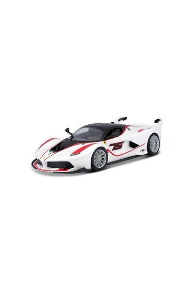 BBURAGO 1/24 Ferrari Fxx-K #75 Diecast Model Car (White)
