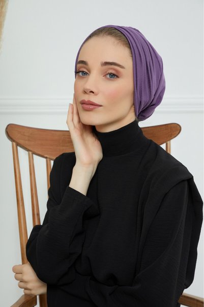 HIJAB VIP توربان قطني - بنفسجي