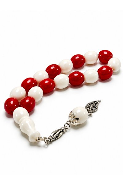 Deniz Elmasları Mascot-Sized Amber Prayer Beads, Two-Tone, Oval-Cut, Custom D...