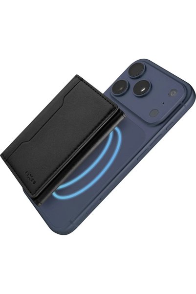 FIXED Μαγνητική Θήκη Καρτών MagWallet Τριπλής Αναδίπλωσης με Βάση, Μαύρη