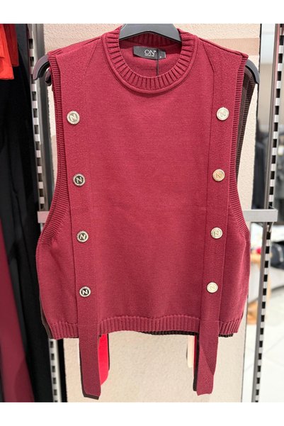 ONFASHİON On Fashion Button-Down Crew-Neck Sweater 69310