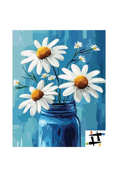 Painting-numbers Set pictura pe numere Potirul de azur 7296, panza pe rama le...