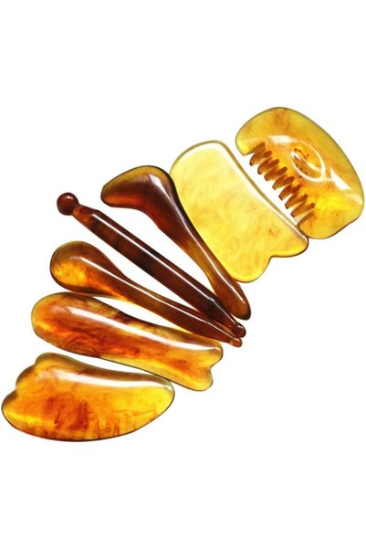 Yelajoy Gua Sha Scraping Massage Facial Tools Kit, 7 Pack Scraper Board, Heal...