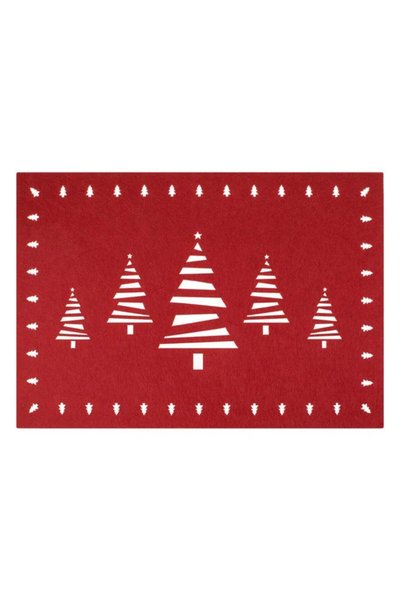 BAMI NETWORK Suport farfurie Craciun pasla rosie 43x29.5cm decor brazi