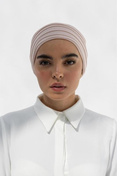 HIJAB VIP توربان دبل سترتش قطعتين طقطق - نود فاتح