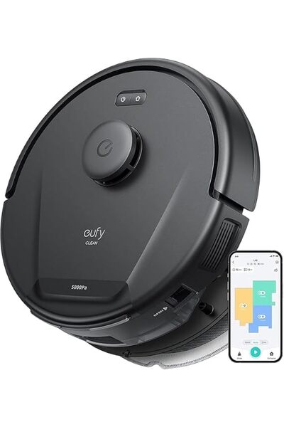 eufy مكنسة كهربائية روبوتية هجينة L60 مع محطة تفريغ ذاتية، وتقنية فك تشابك ال...