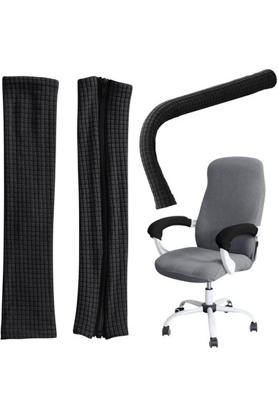 ELEPHANTBOAT 2Pcs Chair Armrest Pads, Stretch Chair Armrest Covers, Zipper Ch...