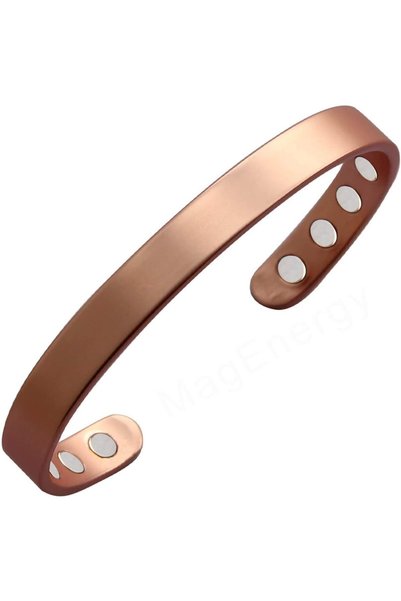 JOYZZZ Pure Copper Magnetic Bracelets, Adjustable Cuff Bangle with Genuine Co...