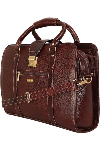 Genesis premium leather briefcase laptop bag messenger bag (for upto 15.6inches)