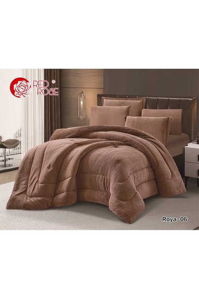 RedRosa لحاف شتوي نفر ونص وجهين مخمل وفرو فاخر مع شرشف مطاط وأكياس مخدات – 4 ...