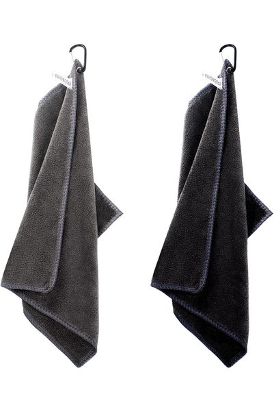 X SPRING Golf Towels, 2PCS 30x30cm Professional Microfiber Cleaning Towels wi...