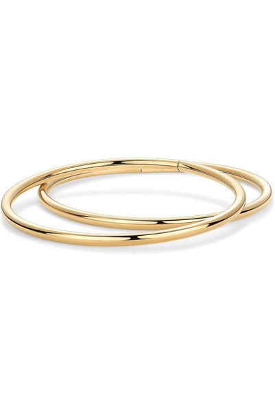 HaveLovely Bangle Bracelet, 14K Gold Plated for Women, Classic Lightweight St...