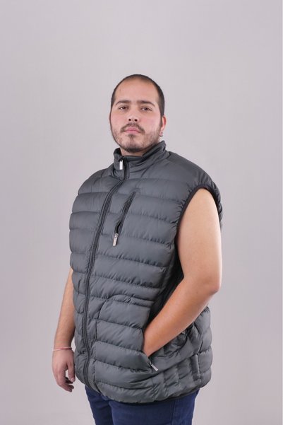 ANNEX Plus-Size Men's Puffer Vest with Zipper