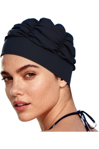 THE WHITE SHOP Swim Cap Women for Long Hair - Latex Anti-Slip Band, Lightweig...