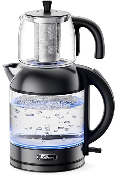 Feller mainz Feller Germany TS289 2-in-1 Tea Maker, 2L German Schott Glass Ke...