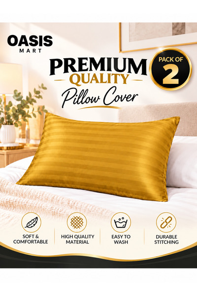 OASIS MART Premium Microfiber Pillowcase, Pack of 1, Soft Breathable Wrinkle-...