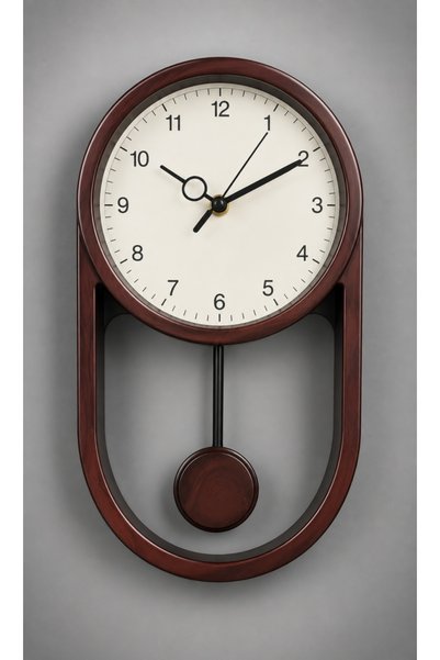 Magic Time Безшумен стенен часовник с махало и елегантен класически дизайн - ...