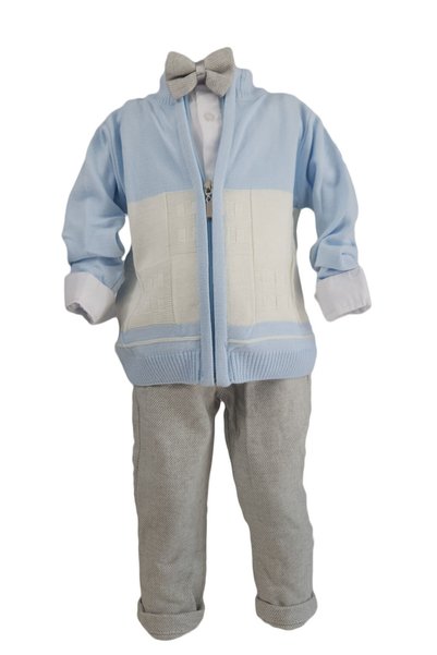 Generic Brand Compleu baieti 4 piese, HTCB 119, culoare bleu